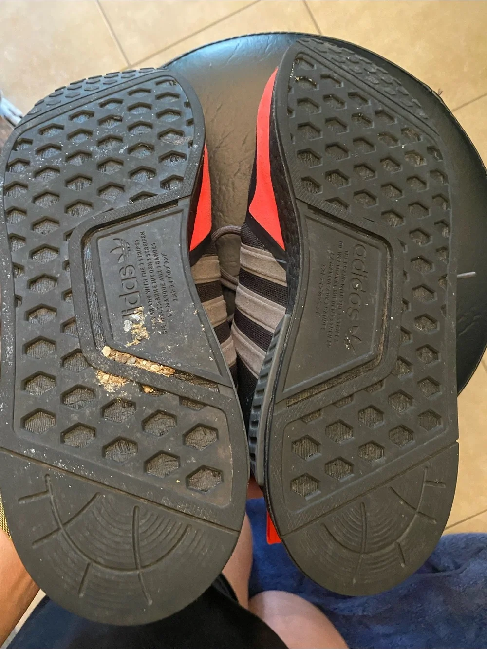 adidas Black & Red Athletic Sneakers
